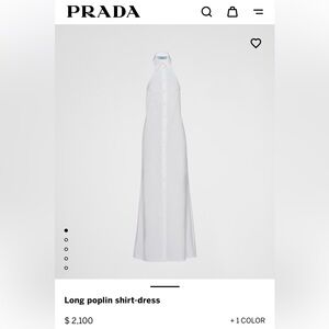 Prada long poplin shirt-dress